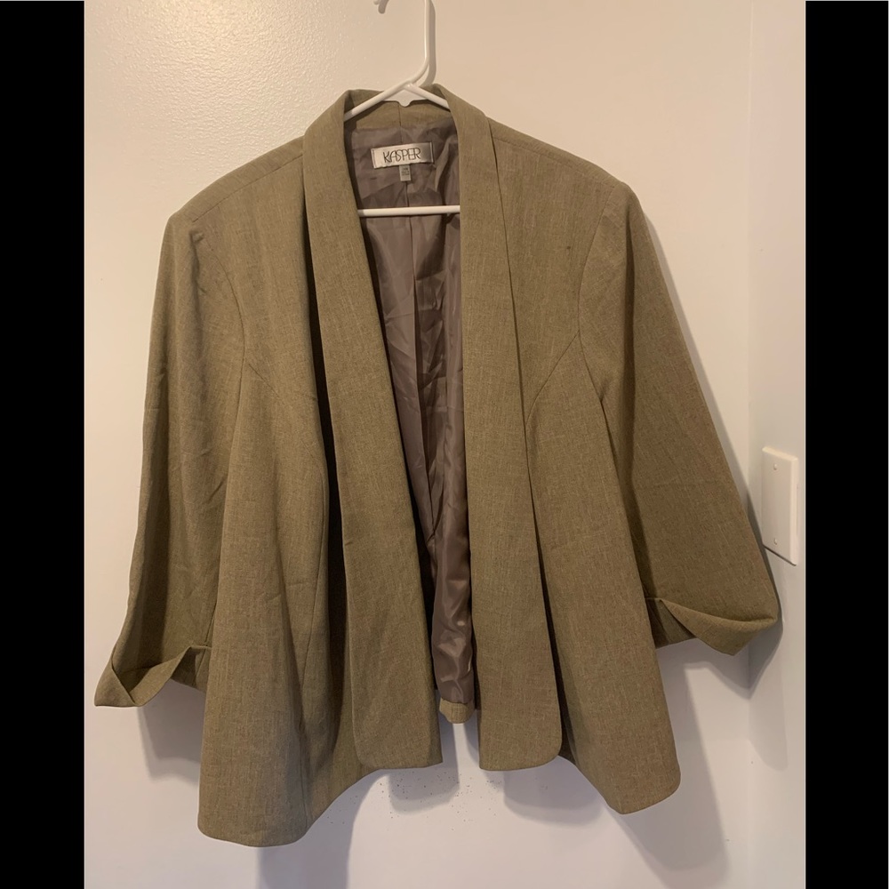 Kasper Blazer Beige Plus Size 24w